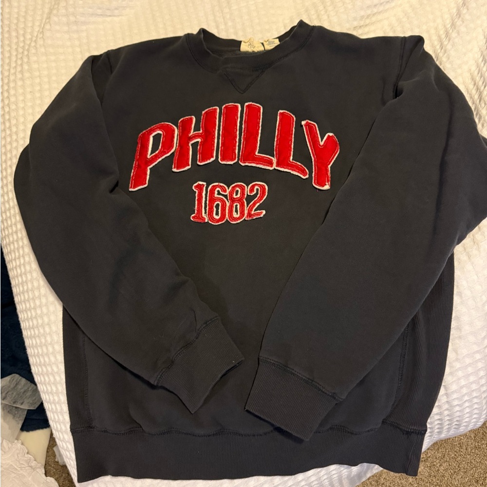 Blue 84 Philly 1682 Red and Navy Crewneck Sweater